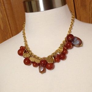 KENNETH LANE - Carnelian Agate Necklace-EUC